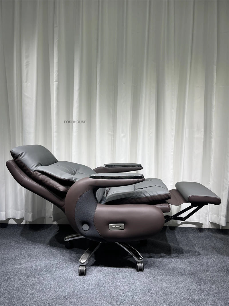 Electric Smart Office Chairs European Reclining Computer Chair Home Gaming Armchair Modern Office Furniture High-end Boss Chair
