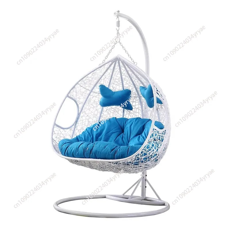 Thickened rattan swing chair Outdoor swing set Strong swing chair frame with waterproof and UV protection