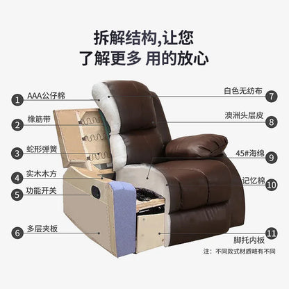 Living room furniture combination first-class electric cabin multifunctional rivet sofa chair