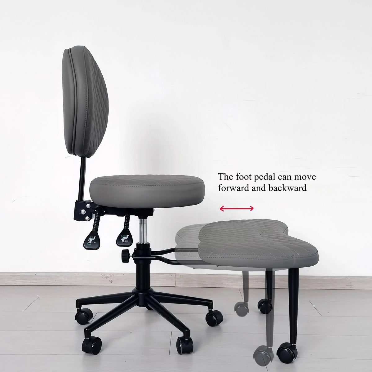 Cross Legged Chair - Meditation Chair With Wheels  ADHD Chair Height Adjustable Seat  Adjustable Footstool