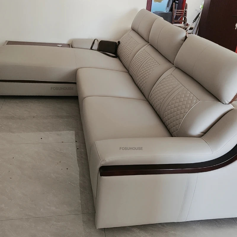 Italian Light Luxury Living Room Sofas Combination Nordic Double Sofas for Living Room Home Furniture Designer Leather Back Sofa