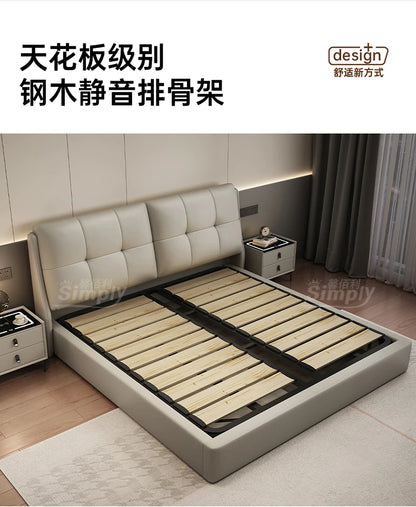 Queen Storage Bed Bedroom King Size Double Modern Frame Bed Headboard Luxury Sleeping Camas De Dormitorio Home Accessories