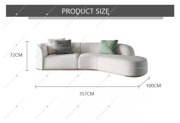 White Modern Couch Living Room 3 Seater Relax Sofas Furniture Modernos Boucle Living Room Luxury Modular Curved Sofa for Home