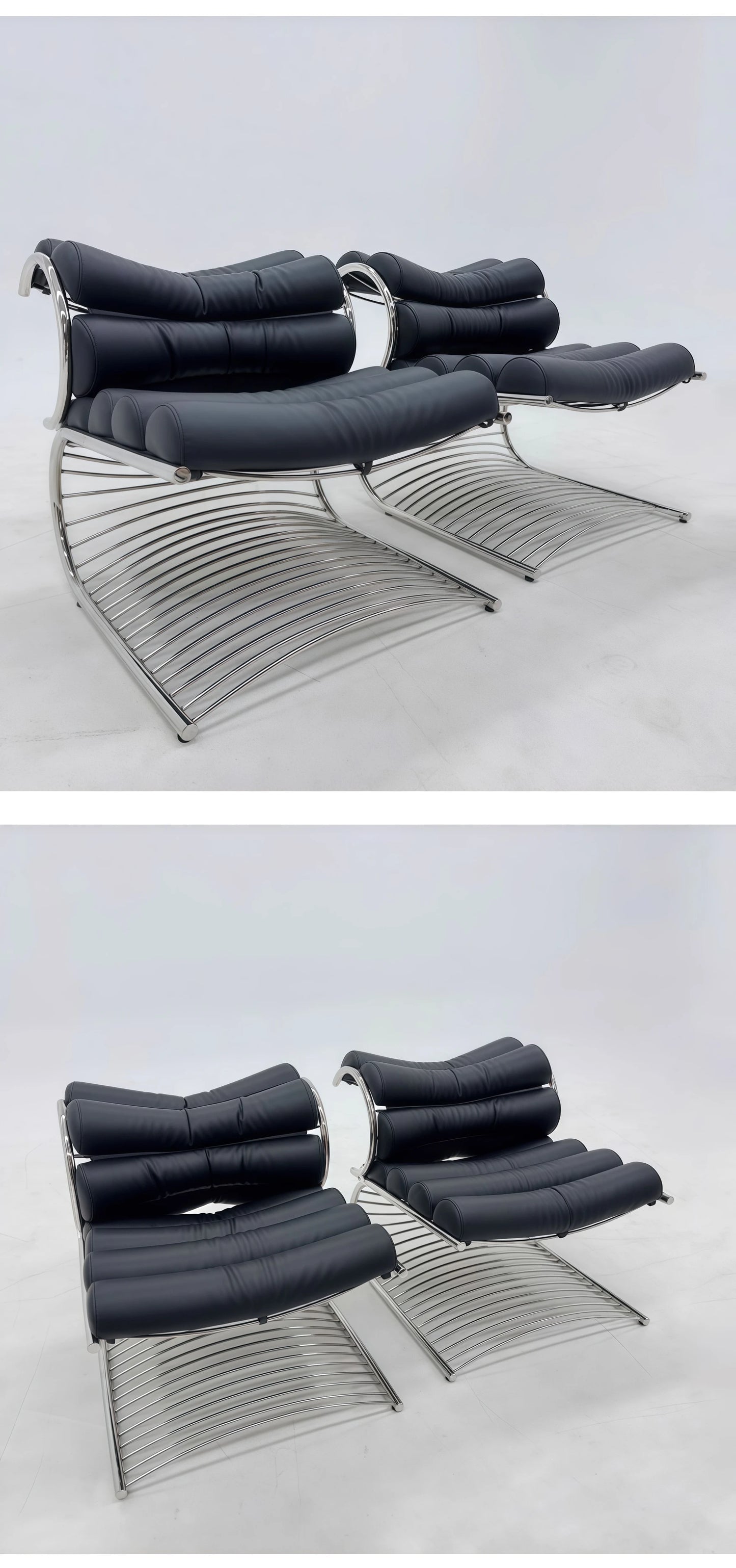 Nordic designer single back lounge chair creative hardware special-shaped home living room ergonomic model