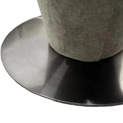 #y Elegant Accent Casual Black  Leather Lounge Chairs Single Sitting Room Arm Chair Living Room steel Flower fiberglass Armchair