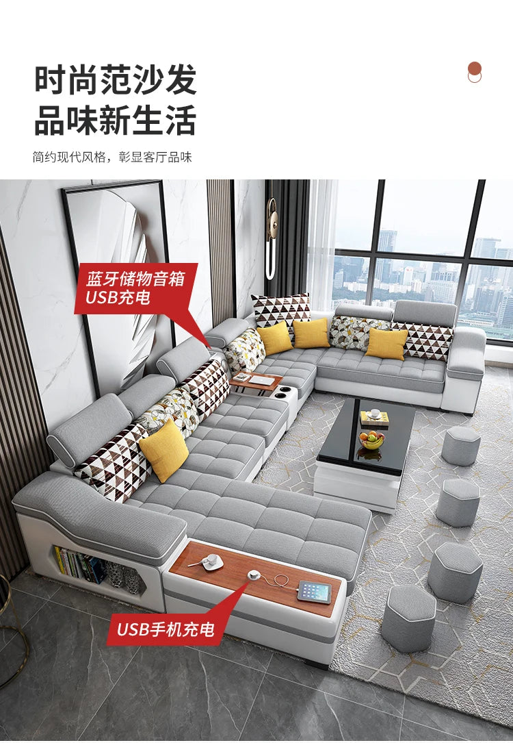 gW Modern Minimalist Living Room Sofas Sectional Lazy Nordic Leather Sofas Designer Lounge Curved Divano Lounge Suite Furniture