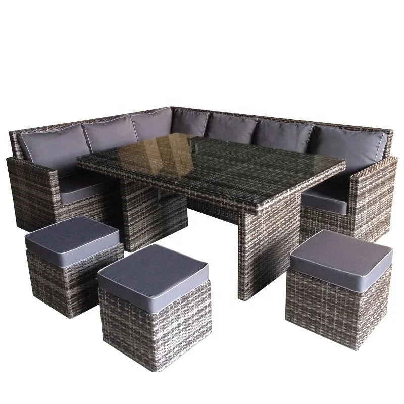 Hot Sales Modern Rattan Wicker Sectional Outdoor Garden Sofa Set Patio Garden Furniture