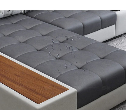 Nordic Luxury Technology Cloth Sofa for Living Room Furniture Modern Living Room Sofa Combination Large Apartment Sofa Set u