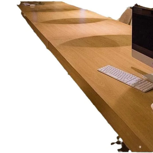 Solid wood long desk leisure chair combination simple modern large