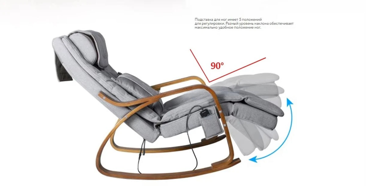 Folding Shiatsu Massage Chair with Adjustable Backrest and Heated Back