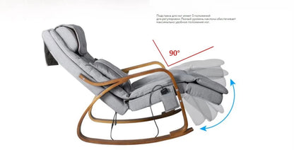 Folding Shiatsu Massage Chair with Adjustable Backrest and Heated Back