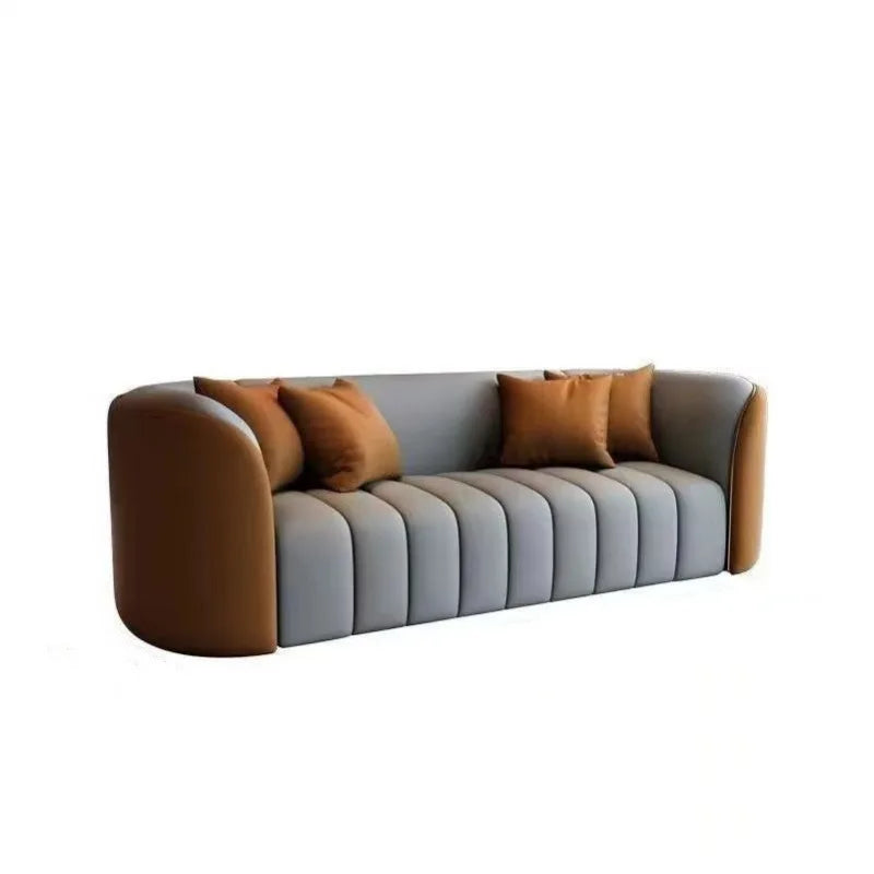 Canapé de luxe léger, petit appartement, salon, zone d'assise, réunion, invités, canapé à rangée droite