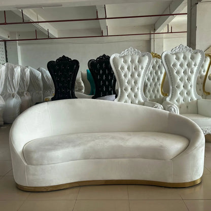 Customized light luxury fabric sofa curved sofa hotel clubhouse special-shaped sofa