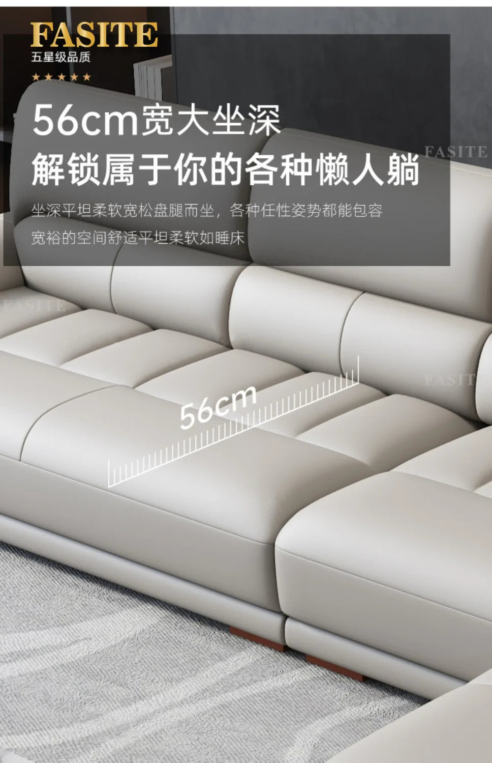 Premium Simple and modern combination imported concubine sofa size apartment living room first layer cowhide leather art sofa