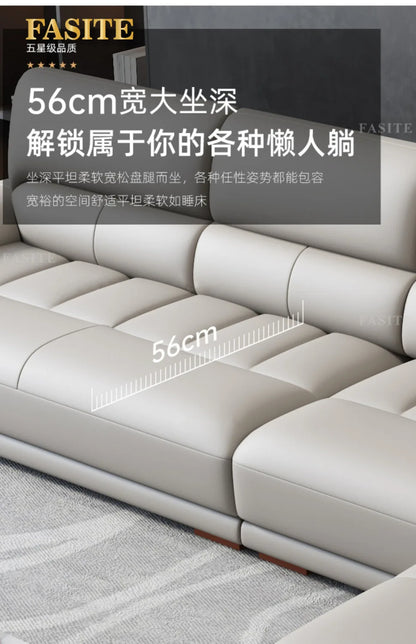 Premium Simple and modern combination imported concubine sofa size apartment living room first layer cowhide leather art sofa