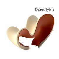 Nordic creative love FRP living room recliner model room special-shaped fabric single chair leisure chair