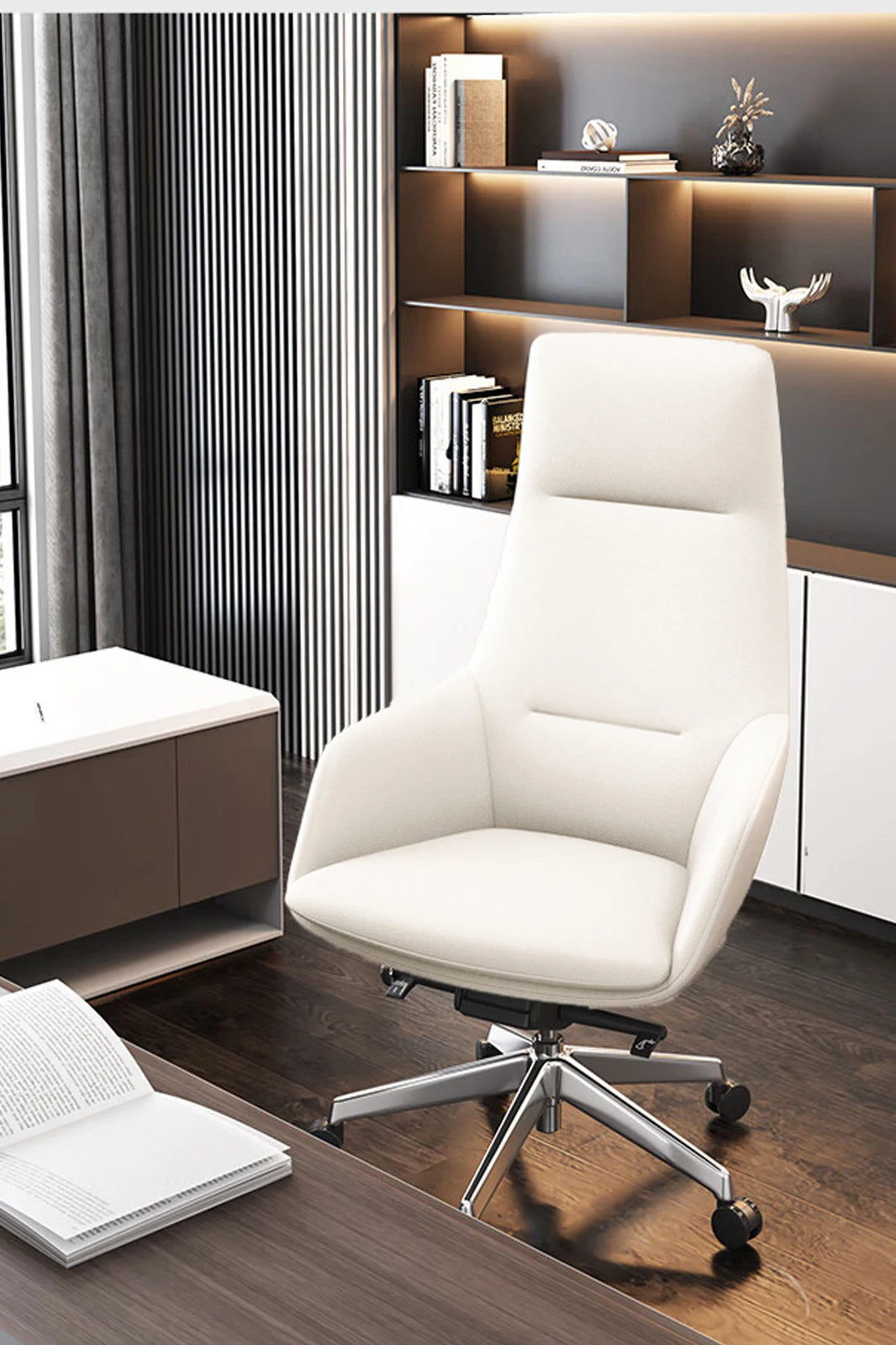 Ergonomic Office Chair Adjustable Swivel Desk Chair Lumbar Support Home Office Computer Chair