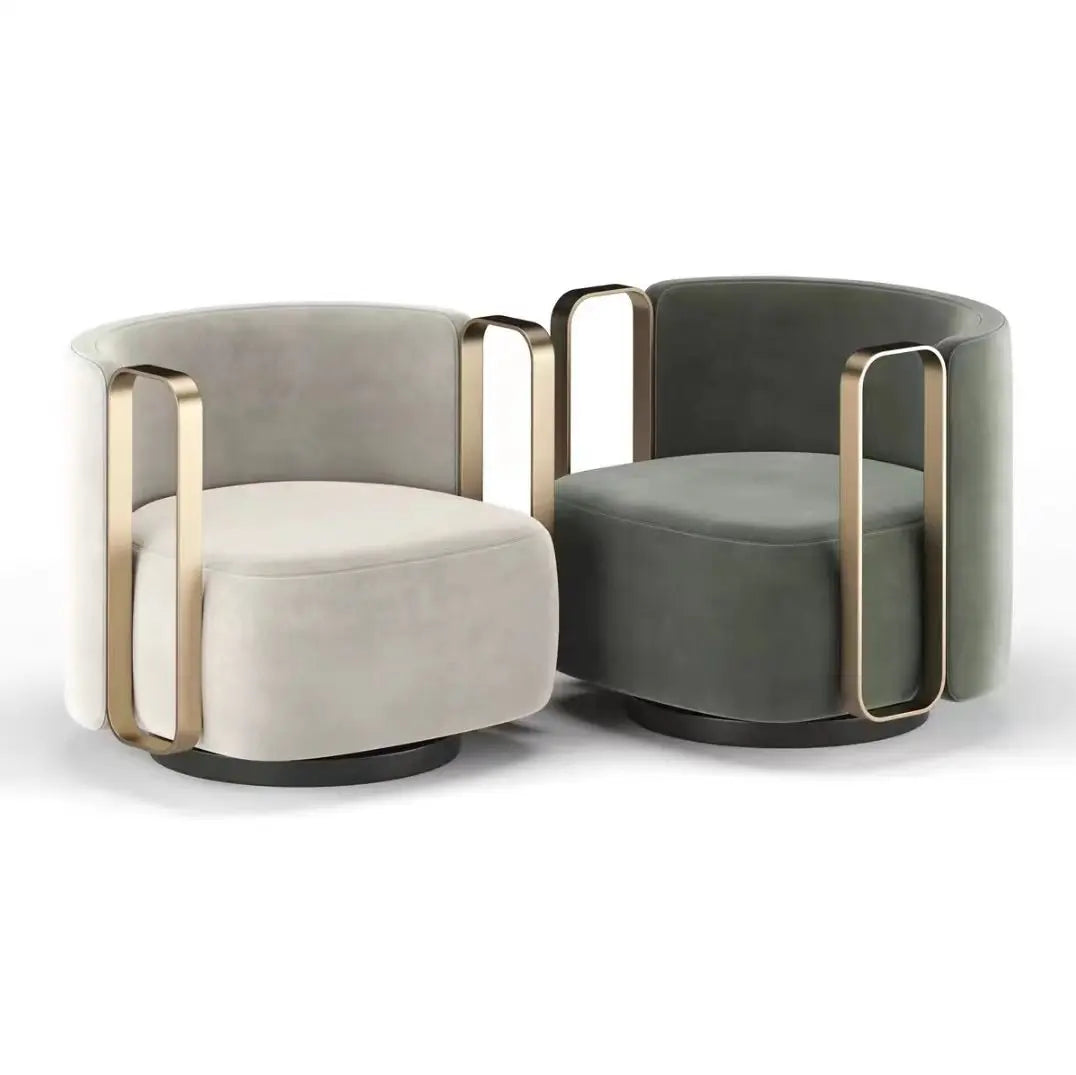 Light luxury fabric single sofa chair modern simple tiger chair