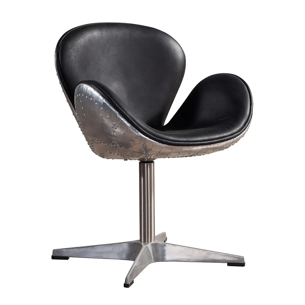 Home Furniture Aviation Vintage Leather Chair Swivel Aviator Bar Chair
