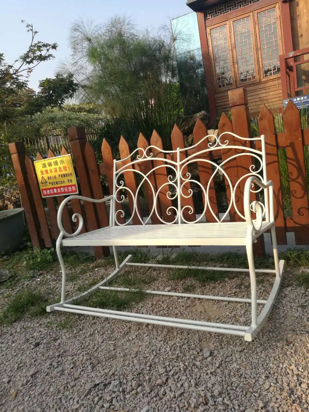 Foreign trade tail order clearance picking up leaks European backrest double chair outdoor courtyard leisure balcony bench park