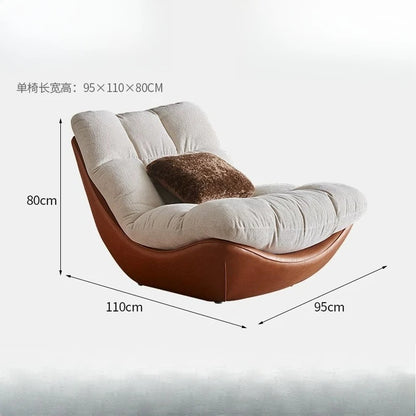 Italian living room creative single chair Nordic small apartment backrest sofa chair