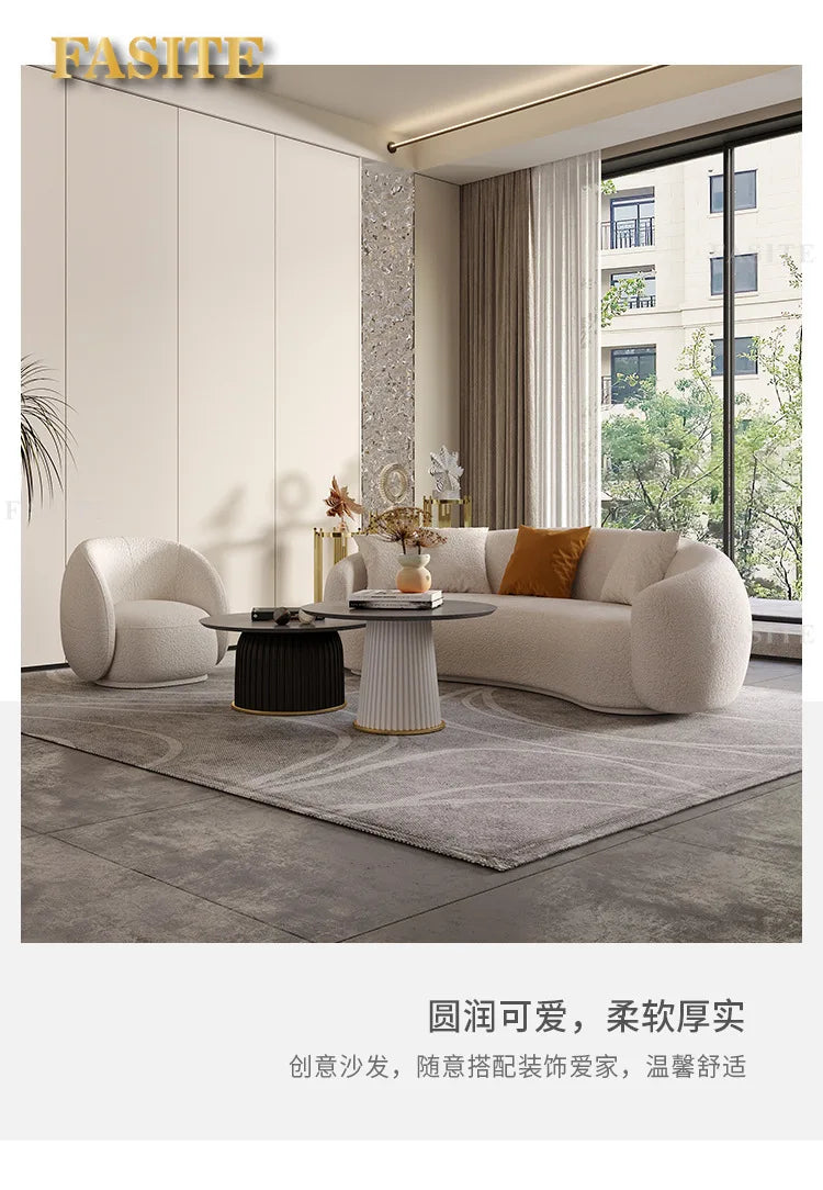 Italian Floor Sofa Living Room Nordic Velvet Minimalist Wooden Lounge Couch Curved Office Fabric Meubels Woonkamer Home Decor