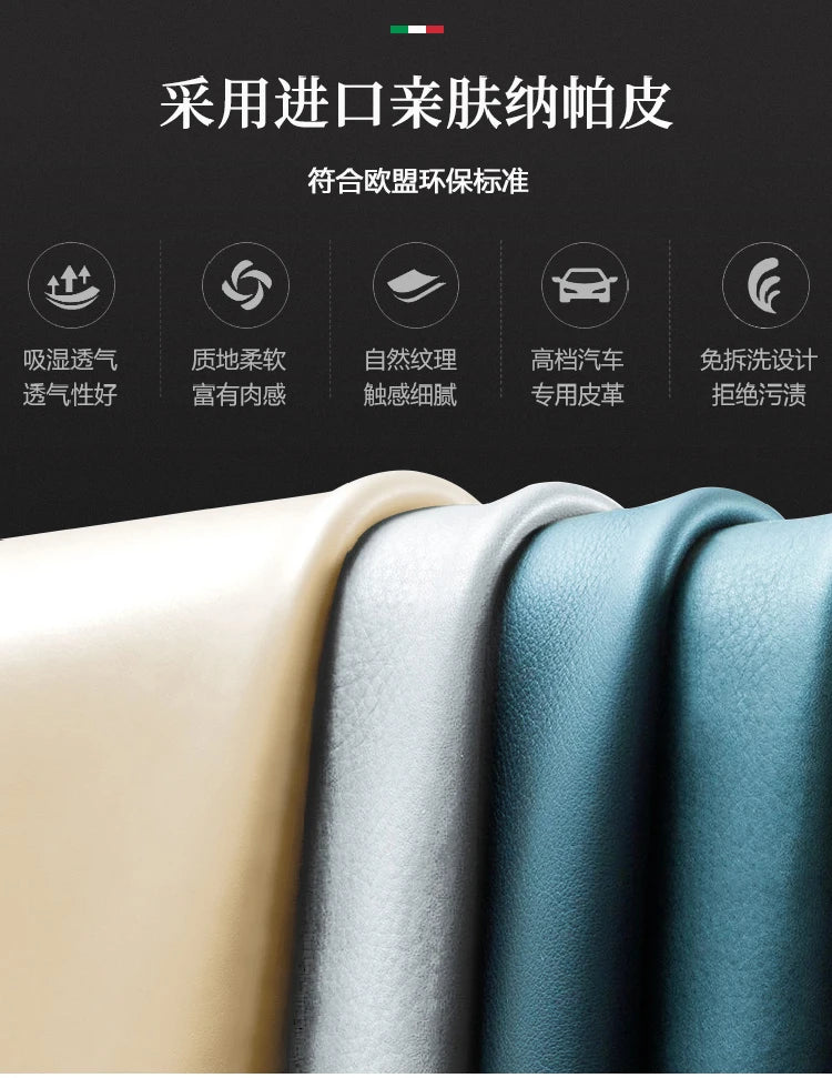 *Italian light luxury leather sofa post-modern model room large apartment high-end