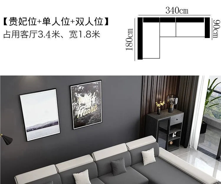 Nordic technology fabric sofa, concubine light luxury and simple