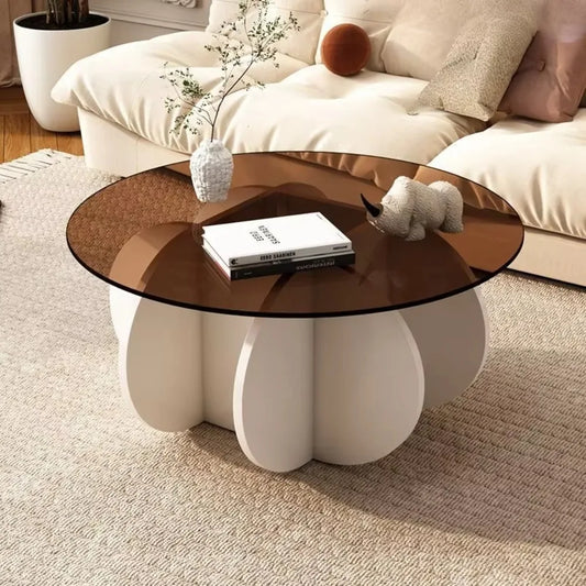 Unique Display Coffee Table Clear Ornaments Aesthetic Minimalist Coffee Table Luxury Design Mesa Centro Salon Home Furniture