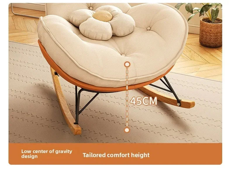 Firm Sofa Chair Living Room Balcony Rocking Chair Single Recliner Happy Chair Light Luxury Penguin Chair Leisure Chair