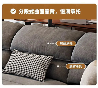 N67 Design Extendable Electric Recliner Sofa Living Room Lazy Lounges Electric Recliner Sofa Nordic Modern Divano Home Furniture