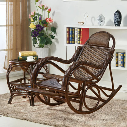 Rattan chair, rocking chair for the elderly, rocking chair for the lazy on the balcony, reclining chair, nap chair