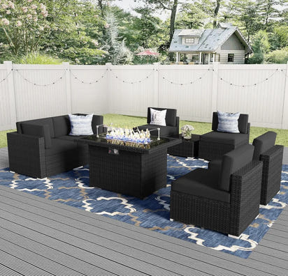 8 Pieces Patio Furniture Set with 44