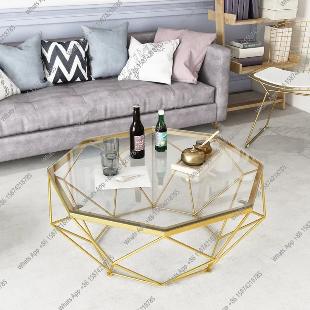 S Nordic Aesthetic Coffee Table Clear Simple Unique Designer Decoration Side Table Standing Lounge Couchtisch Salon Furniture