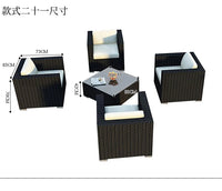 Terrace Modern Garden Sofas Outdoor Combination Courtyard Nordic Garden Sofas Waterproof Pe Rattan Furniture Sofá Jardín MHHYSF