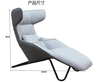 Comfortable European Style Modern Hotel Living Room Furniture Wing Back Pink Leather Single Recliner Sofa Chair