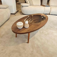 Table basse marron de Style moderne, bois naturel, gain de place, Tables basses de luxe uniques, meubles Per La Casa Saldi