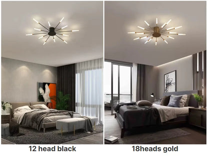 Living Room Light LED Ceiling Lamp Modern Indoor Lighting Acrylic Nordic Creative Fan-shaped Bedroom Fixture Home Decor Kid Room