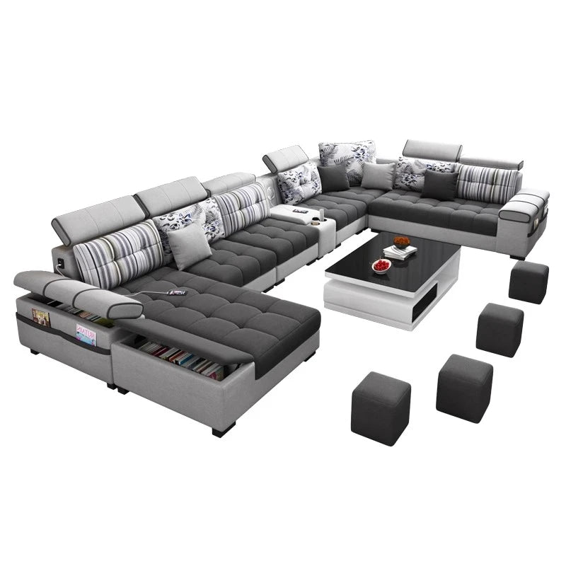 Sectional Living Room Sofas Lazy Lounge Designer Relax Sofa Multifunction Reclining Canape Salon De Luxe House Accessories