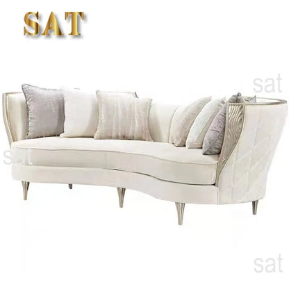+Hot Selling Luxury Modern Italian Wooden Frame Fabric Living Room Furniture Sofa Set