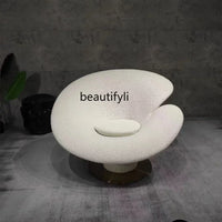 Modern designer special-shaped fiberglass, hotel light luxury art leisure petal single reclinerAA