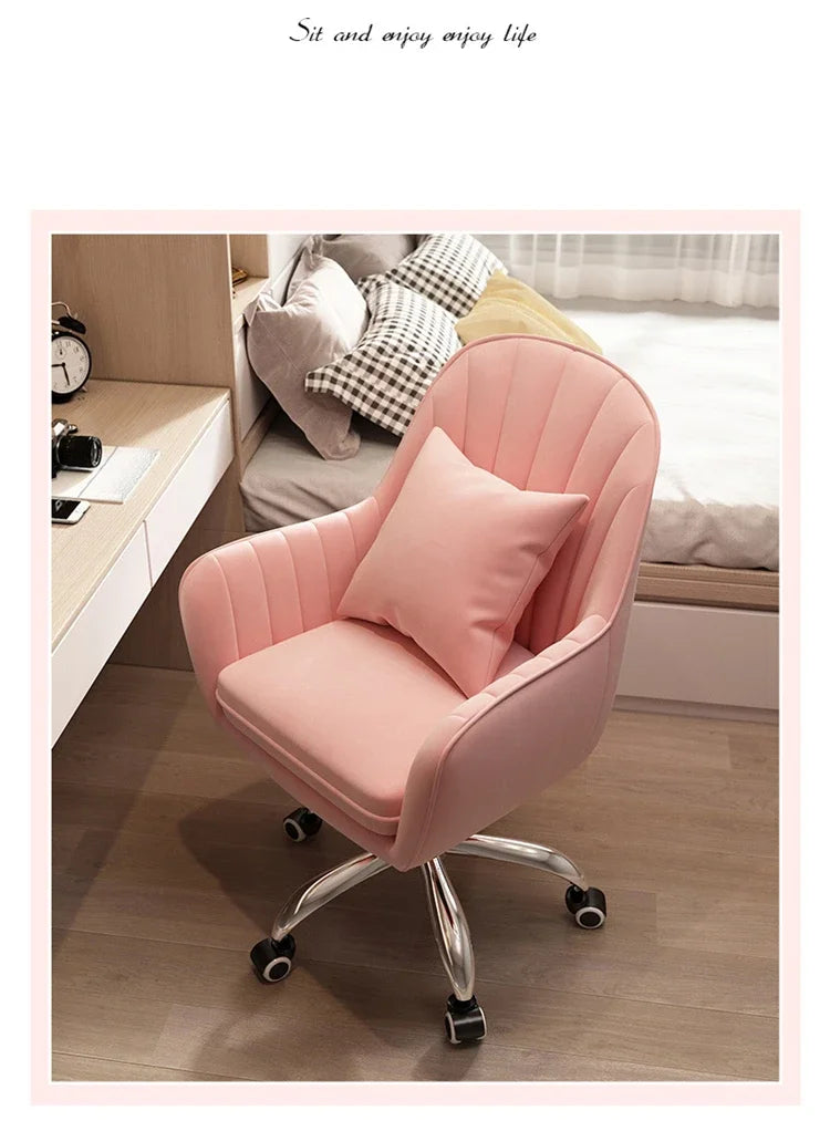 Leisure Bedroom Student Dormitory Computer Chair Home Furniture Backrest Office Chairs Front Desk Hotel Lifting Swivel Armchair