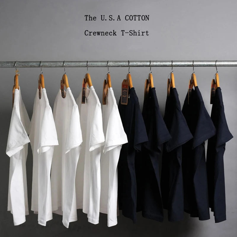 2026 European and American New Trend Men's Short-Sleeve T-Shirts - New Style Pure Cotton Fashion Short Sleeves