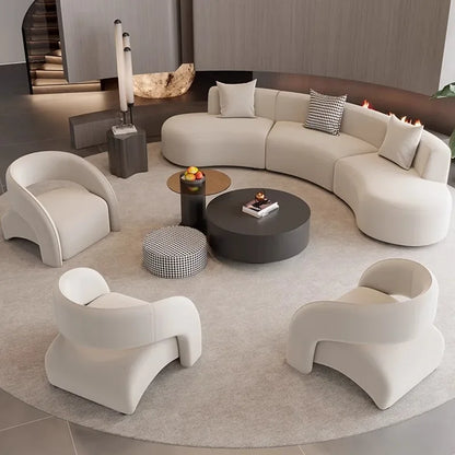 Hotel lobby sofa coffee table combination sales office negotiation rest area reception beauty salon club corner arc