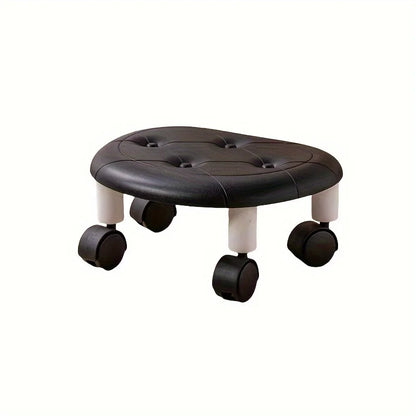Mobile Plastic Leisure Chair with Silent Casters, Flexible Movement, Eco‑friendly and Durable Plastic Material