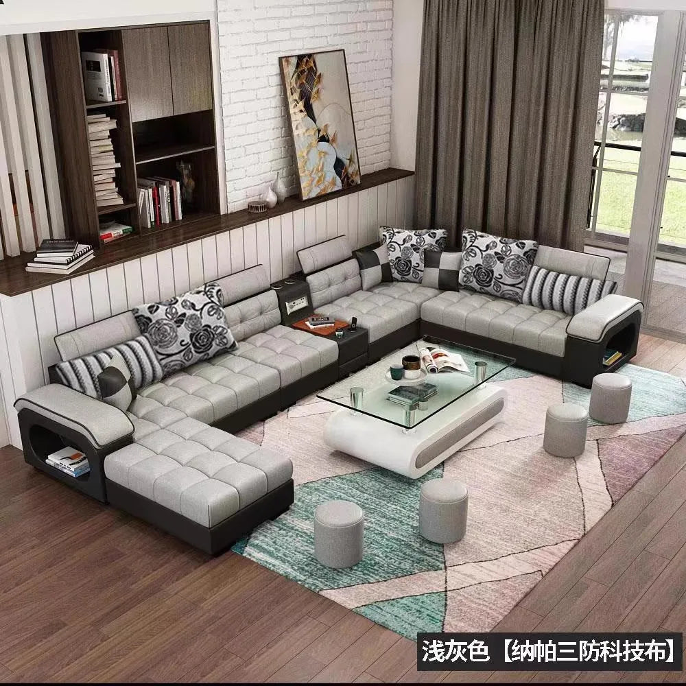 Luxury Minimalist Sofa Multifonction Sectional Storage Massage Sofa Modern Living Room Muebles Para El Hogar Home Furniture