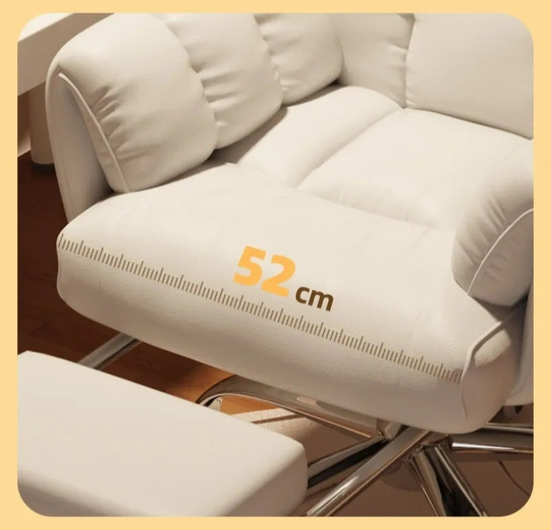 Computer Chair Office Backrest Lazy Sofa Chair Bedroom Reclining Seat Adjustable E-sports Chair Office Furniture with Footstool