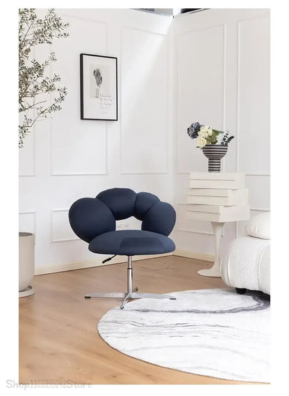 Design creative leisure chair Modern study leisure sofa chair Bedroom lift rotating dressing and makeup chair