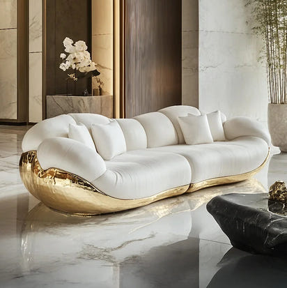 Sofa, comfort, artistic aesthetics, sofa villa, Italian light luxury