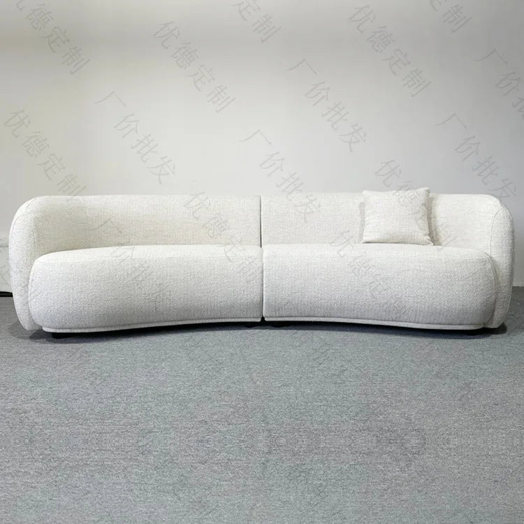 Living room modern simple cashew fabric leisure sofa